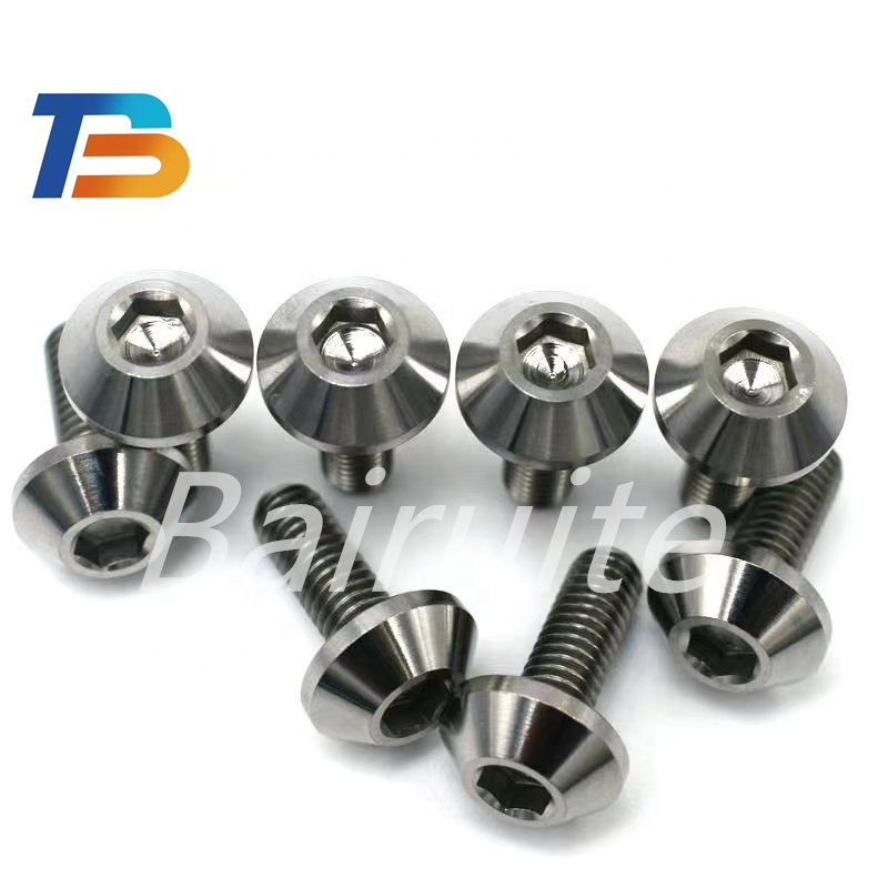 Factory Direct Sale GR5 Titanium Umbrella Head Fairing Bolts for Motorcycle Modified